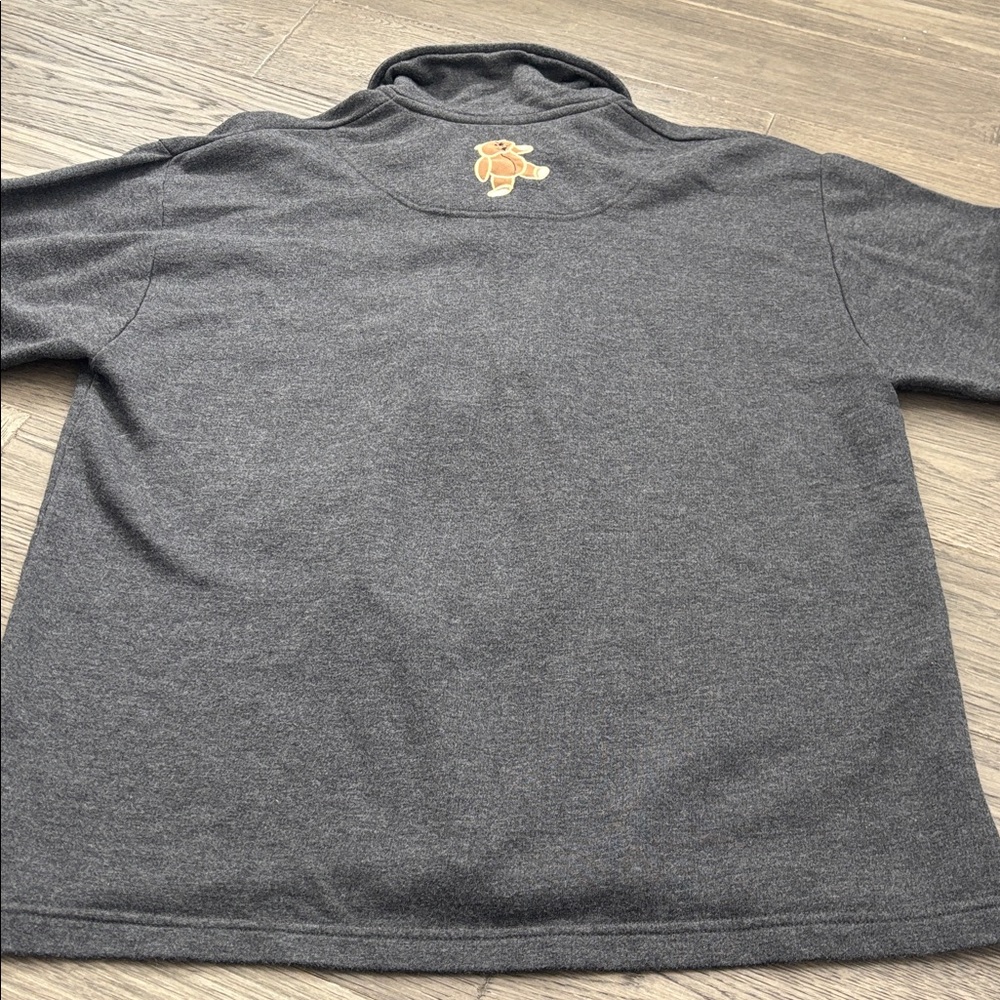 Cottage Cove | Vintage Grey Long Sleeve Polo Sweater with Bear Embroidery Size M - Picture 9 of 10